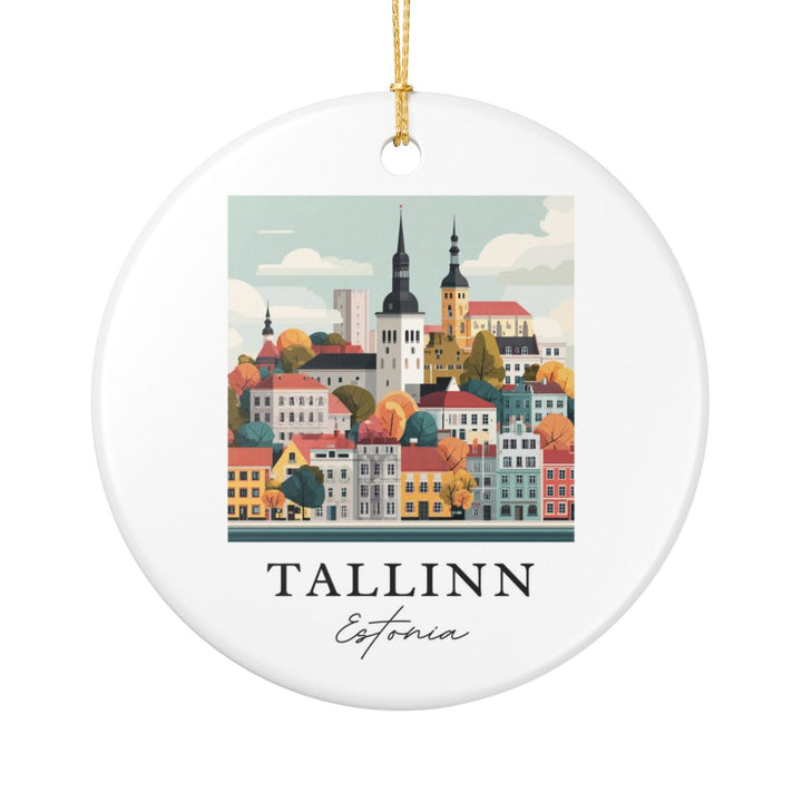 Tallinn Estonia Ornament: Unique Tallinn Souvenir, Tallinn Estonia Xmas Decor, and Authentic Tallinn Gift