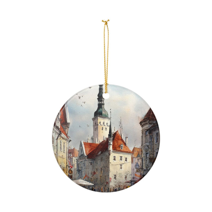 Tallinn Estonia Ornament: Unique Tallinn Souvenir, Tallinn Estonia Xmas Decor, and Authentic Tallinn Gift