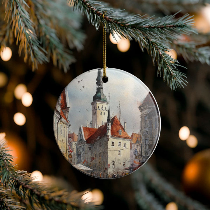 Tallinn Estonia Ornament: Unique Tallinn Souvenir, Tallinn Estonia Xmas Decor, and Authentic Tallinn Gift