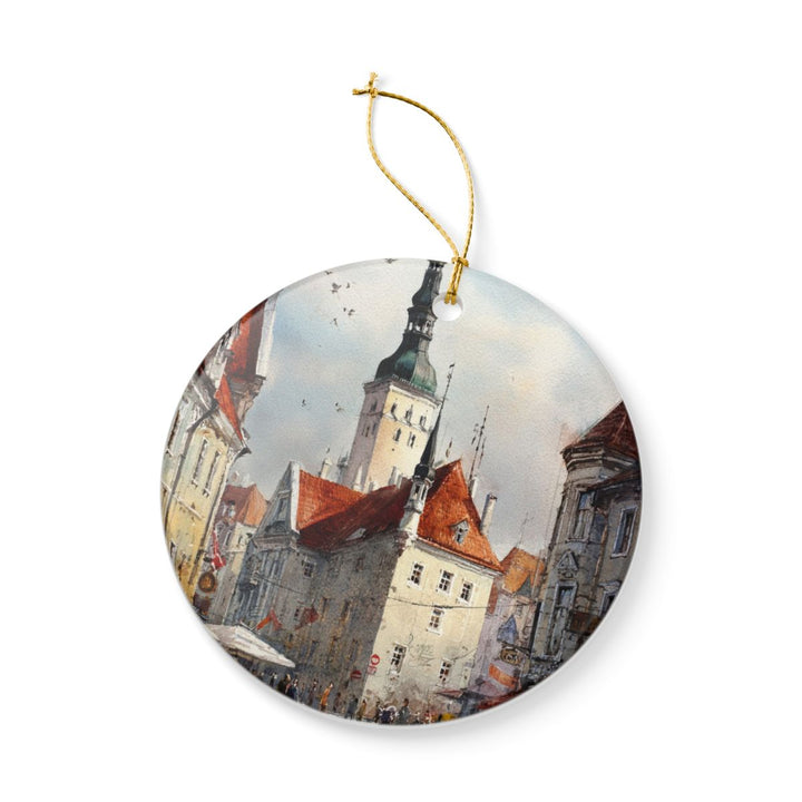 Tallinn Estonia Ornament: Unique Tallinn Souvenir, Tallinn Estonia Xmas Decor, and Authentic Tallinn Gift