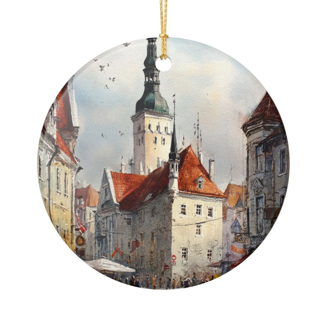 Tallinn Estonia Ornament: Unique Tallinn Souvenir, Tallinn Estonia Xmas Decor, and Authentic Tallinn Gift