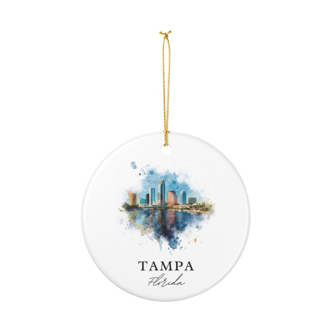 Tampa Florida Ornament: Unique Tampa Souvenir, Tampa Florida Xmas Decor, and Authentic Tampa Gift