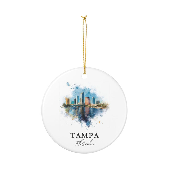 Tampa Florida Ornament: Unique Tampa Souvenir, Tampa Florida Xmas Decor, and Authentic Tampa Gift