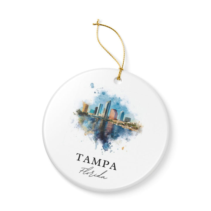 Tampa Florida Ornament: Unique Tampa Souvenir, Tampa Florida Xmas Decor, and Authentic Tampa Gift
