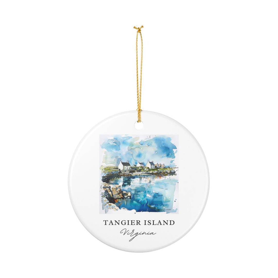 Tangier Island Virginia USA Ornament: Unique Tangier Island Souvenir, Tangier Island Virginia Xmas Decor, and Authentic Tangier Island Gift