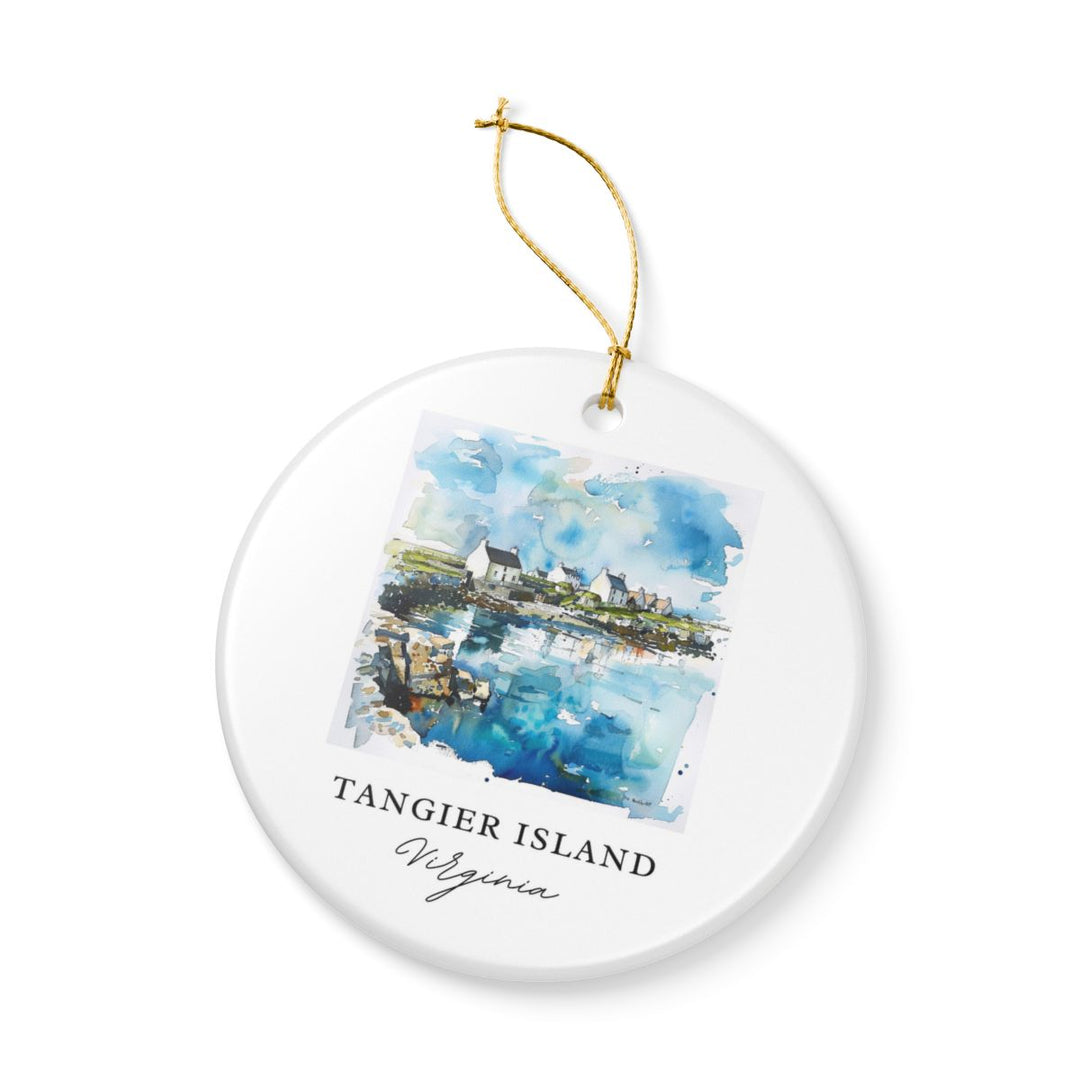 Tangier Island Virginia USA Ornament: Unique Tangier Island Souvenir, Tangier Island Virginia Xmas Decor, and Authentic Tangier Island Gift