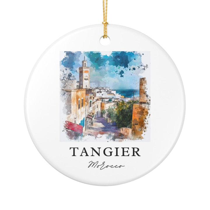 Tangier Morocco Ornament: Unique Tangier Morocco Souvenir, Tangier Morocco Xmas Decor, and Authentic Tangier Morocco Gift