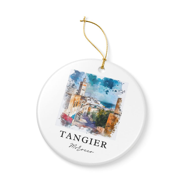 Tangier Morocco Ornament: Unique Tangier Morocco Souvenir, Tangier Morocco Xmas Decor, and Authentic Tangier Morocco Gift