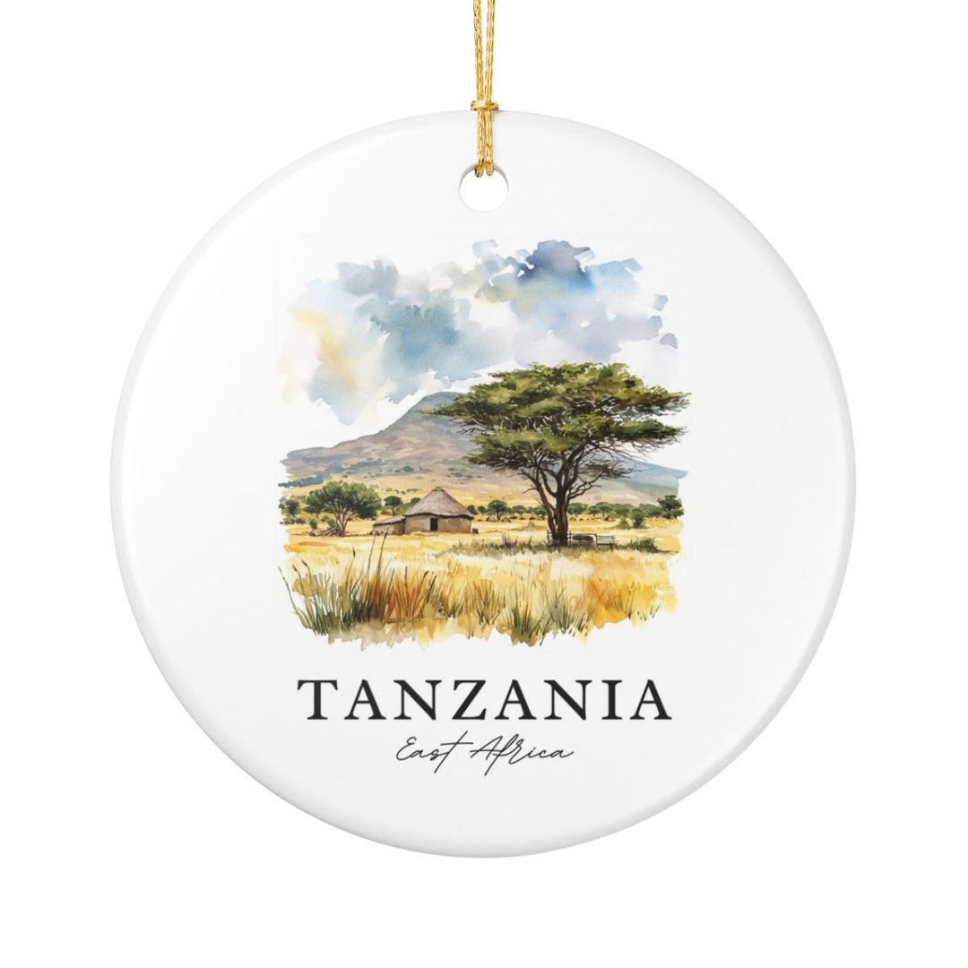 Tanzania East Africa Ornament: Unique Tanzania Souvenir, Tanzania East Africa Xmas Decor, and Authentic Tanzania Gift