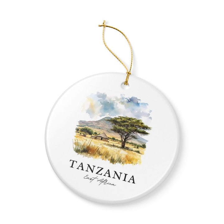 Tanzania East Africa Ornament: Unique Tanzania Souvenir, Tanzania East Africa Xmas Decor, and Authentic Tanzania Gift