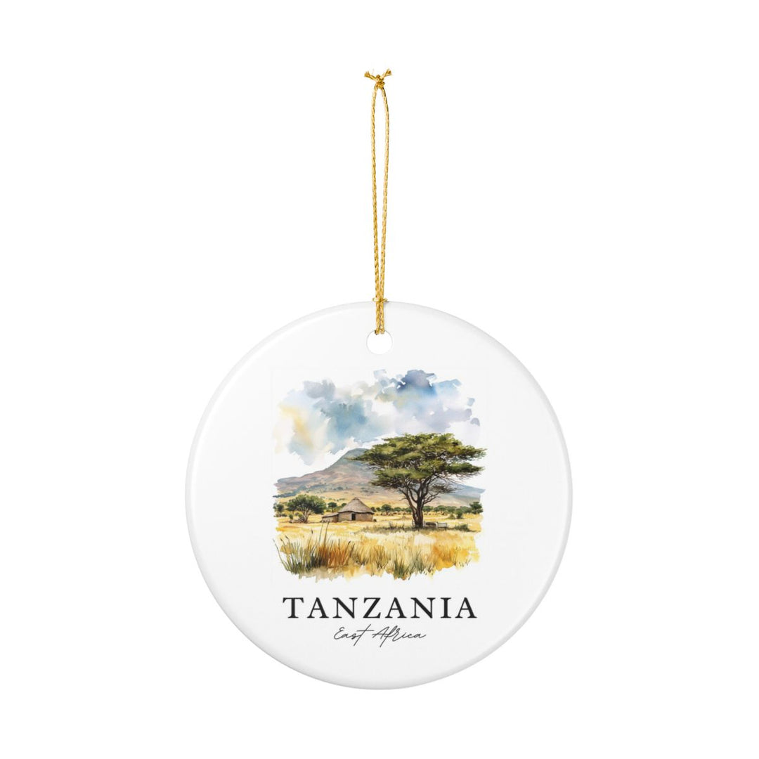 Tanzania East Africa Ornament: Unique Tanzania Souvenir, Tanzania East Africa Xmas Decor, and Authentic Tanzania Gift