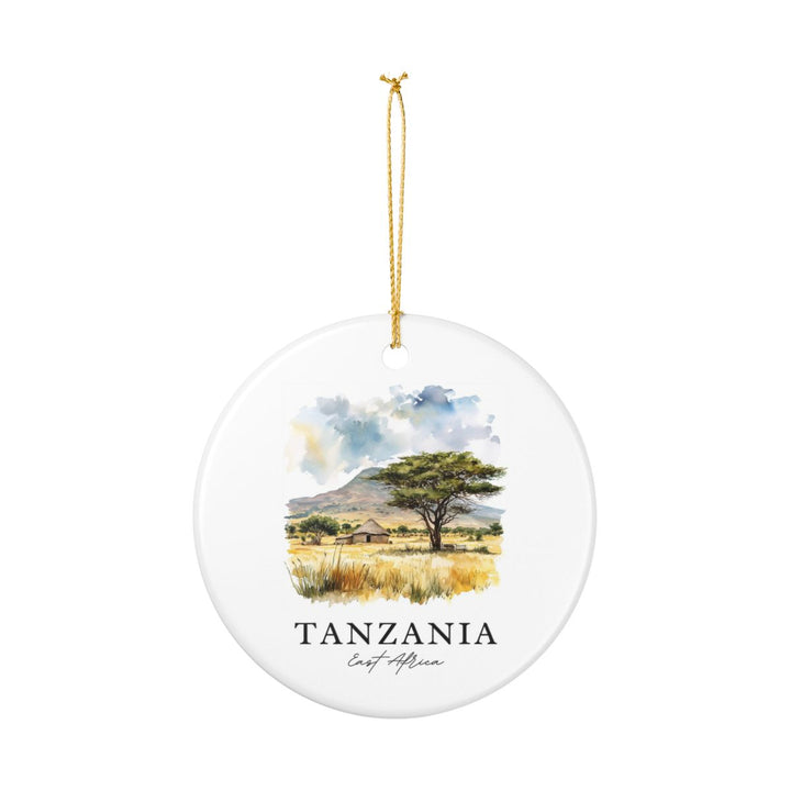 Tanzania East Africa Ornament: Unique Tanzania Souvenir, Tanzania East Africa Xmas Decor, and Authentic Tanzania Gift