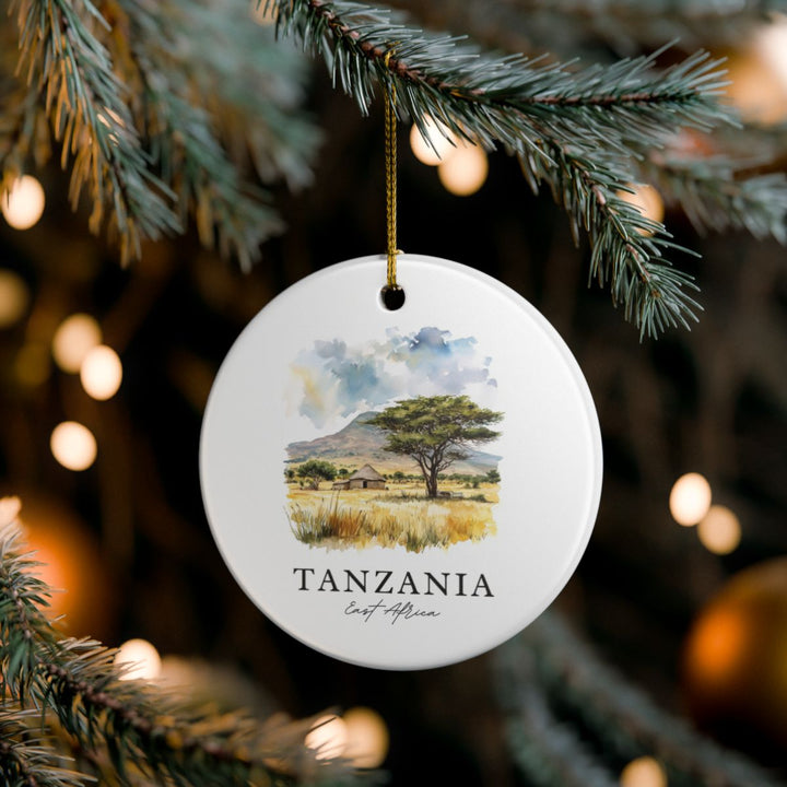 Tanzania East Africa Ornament: Unique Tanzania Souvenir, Tanzania East Africa Xmas Decor, and Authentic Tanzania Gift