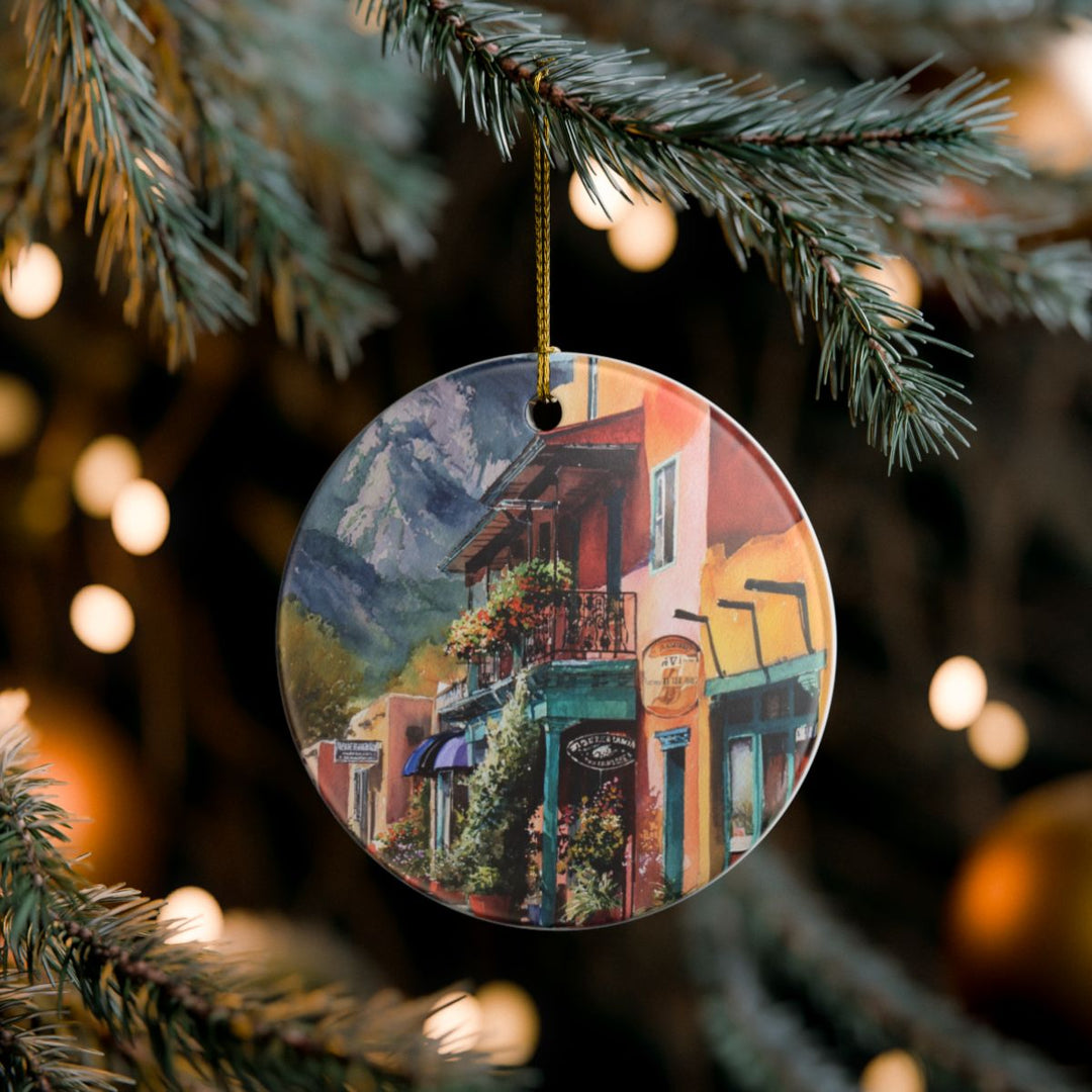 Taos New Mexico USA Ornament: Unique Taos Souvenir, Taos New Mexico Xmas Decor, and Authentic Taos Gift