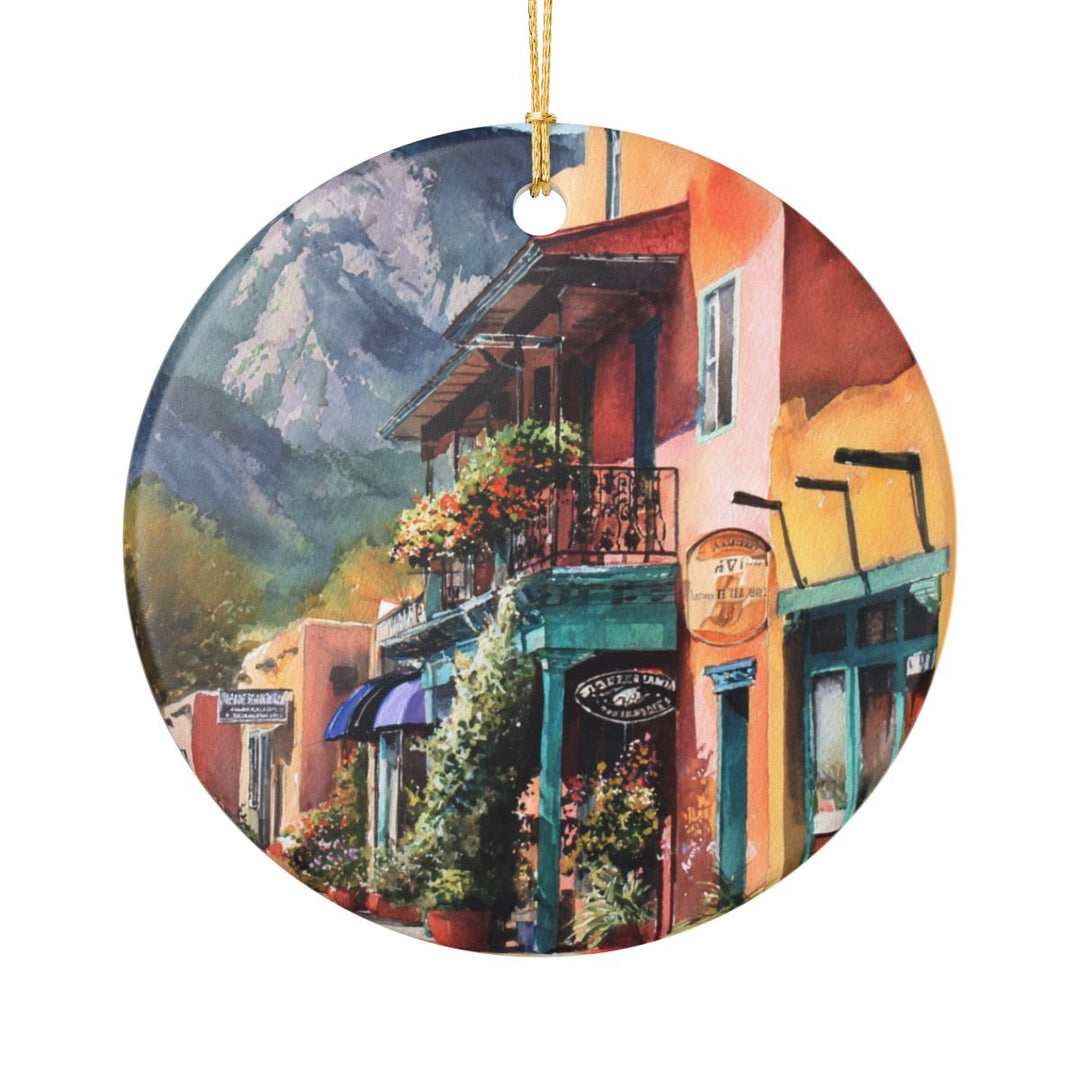 Taos New Mexico USA Ornament: Unique Taos Souvenir, Taos New Mexico Xmas Decor, and Authentic Taos Gift