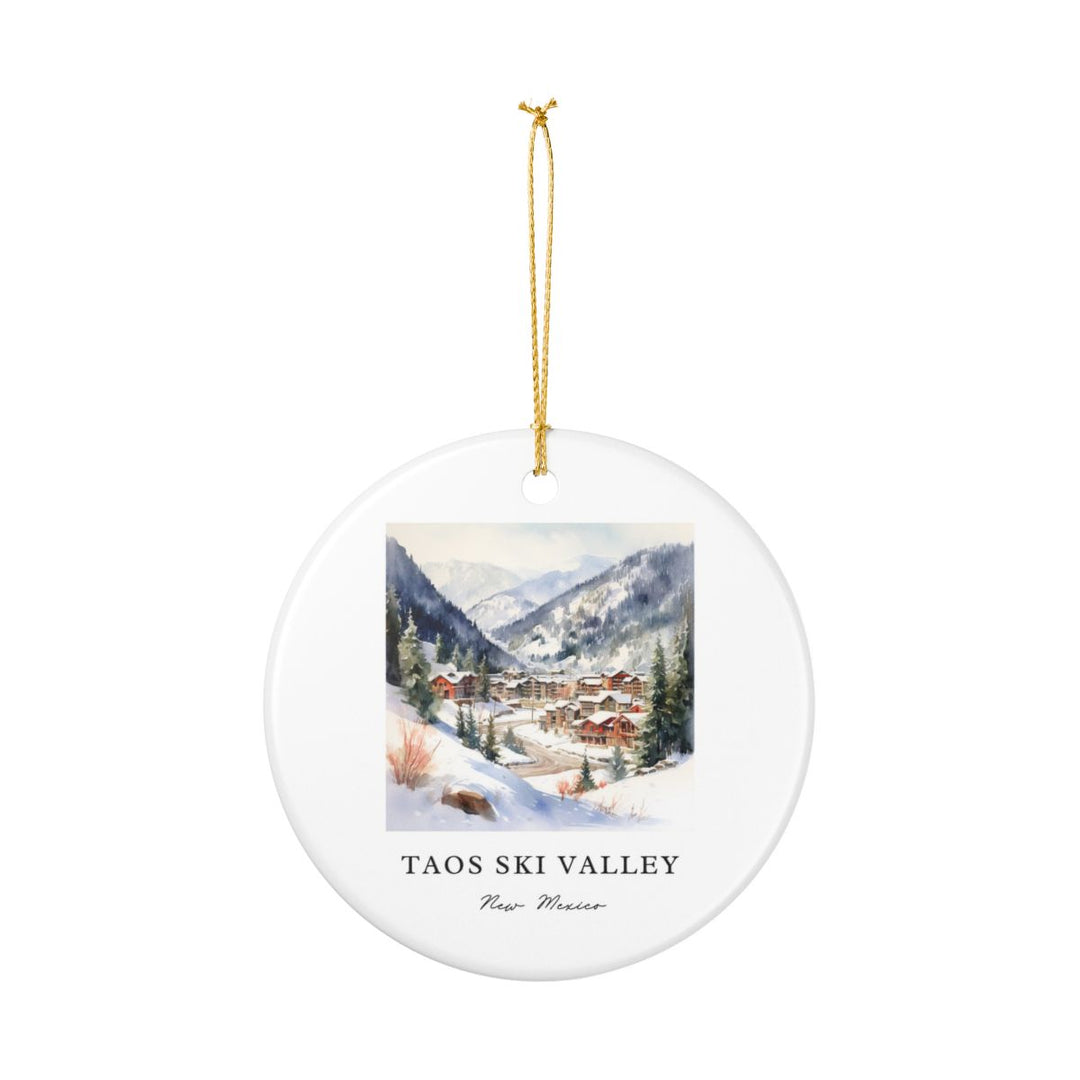 Taos Ski Valley New Mexico USA Ornament: Unique Taos Ski Valley Souvenir, Taos Ski Valley New Mexico Xmas Decor, and Authentic Taos Ski Valley Gift