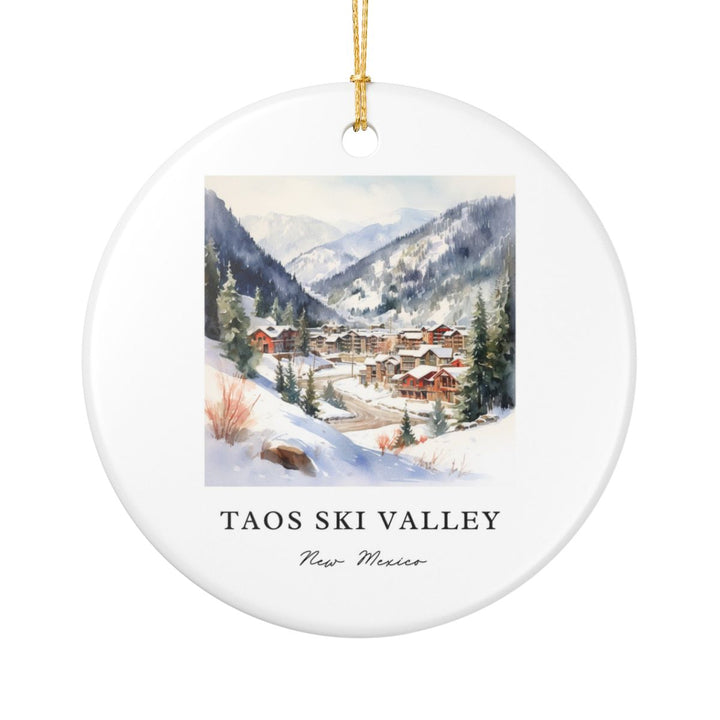 Taos Ski Valley New Mexico USA Ornament: Unique Taos Ski Valley Souvenir, Taos Ski Valley New Mexico Xmas Decor, and Authentic Taos Ski Valley Gift