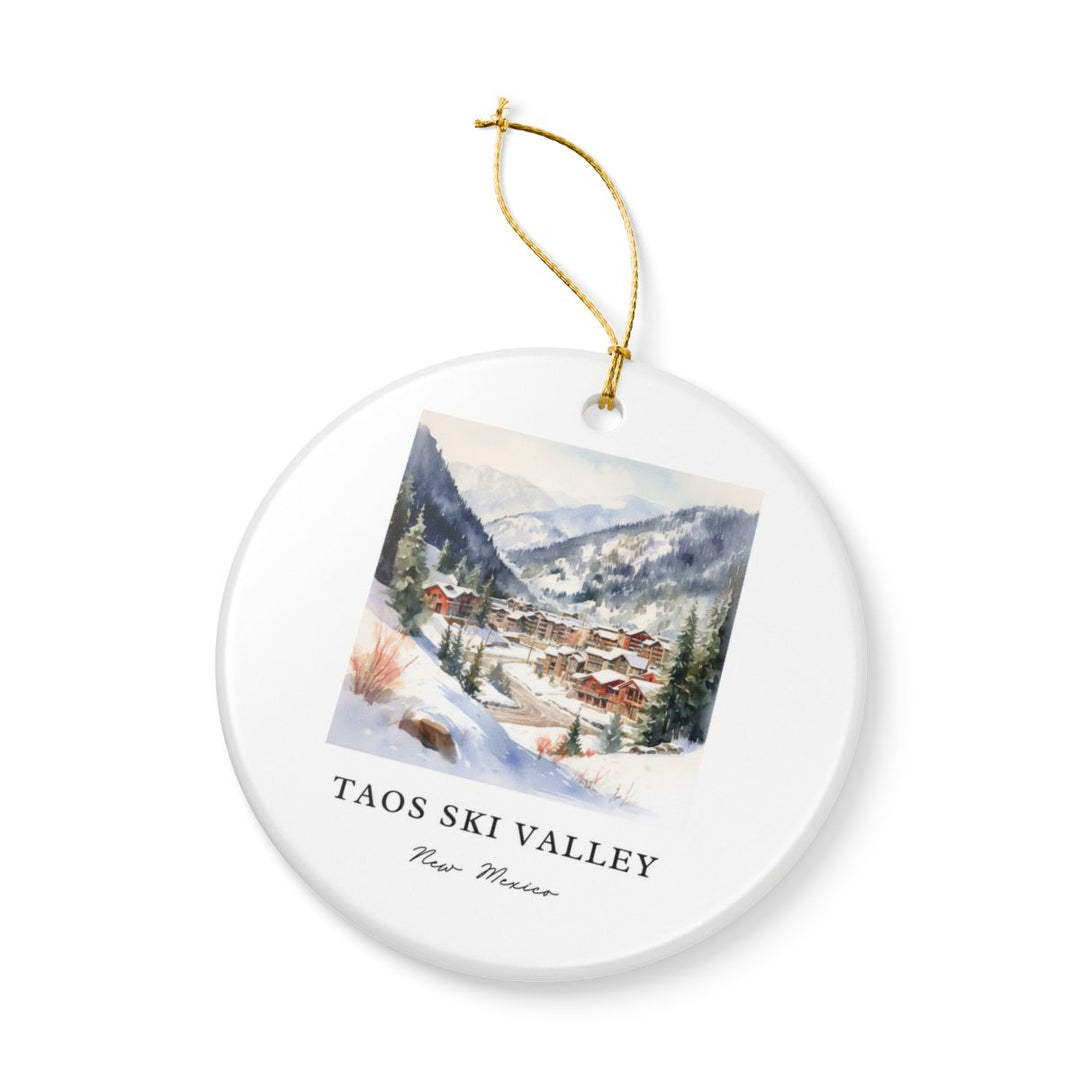 Taos Ski Valley New Mexico USA Ornament: Unique Taos Ski Valley Souvenir, Taos Ski Valley New Mexico Xmas Decor, and Authentic Taos Ski Valley Gift