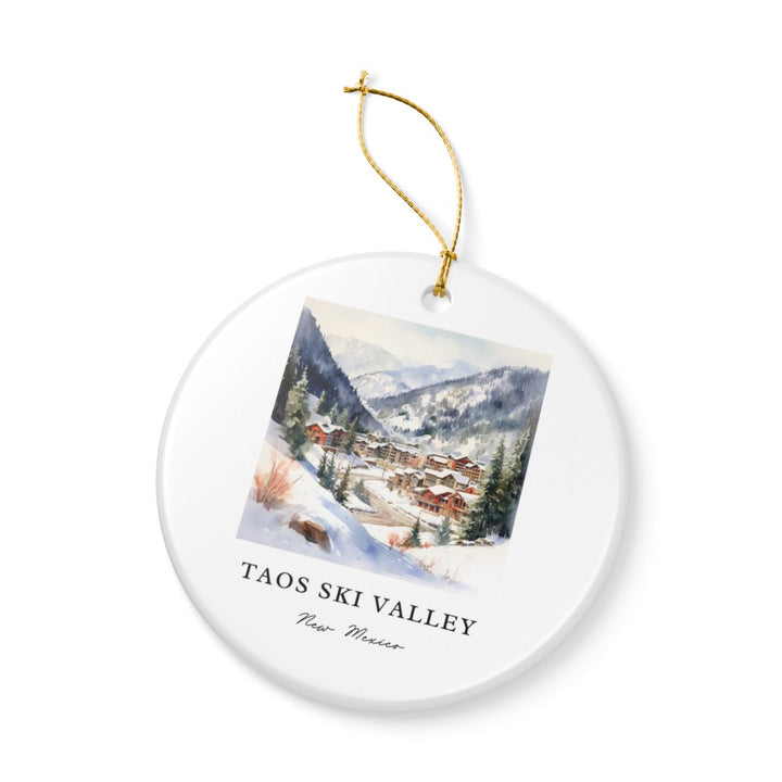Taos Ski Valley New Mexico USA Ornament: Unique Taos Ski Valley Souvenir, Taos Ski Valley New Mexico Xmas Decor, and Authentic Taos Ski Valley Gift