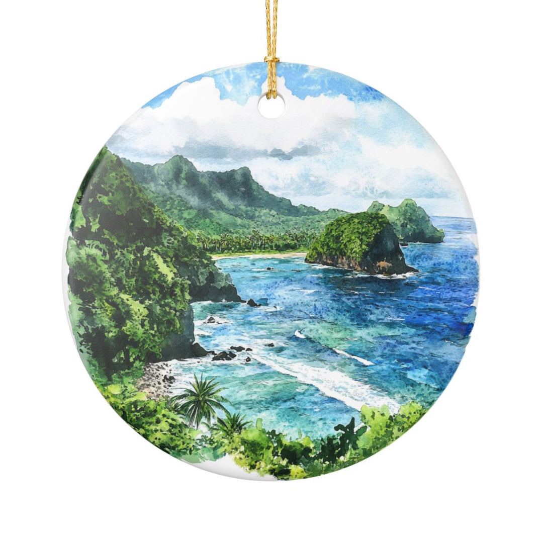 Tau Island American Samoa Ornament: Unique Tau Island American Samoa Souvenir, Tau Island American Samoa Xmas Decor