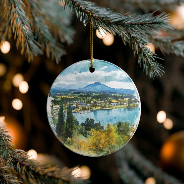 Taupo New Zealand Ornament: Unique Taupo Souvenir, Taupo New Zealand Xmas Decor, and Authentic Taupo Gift