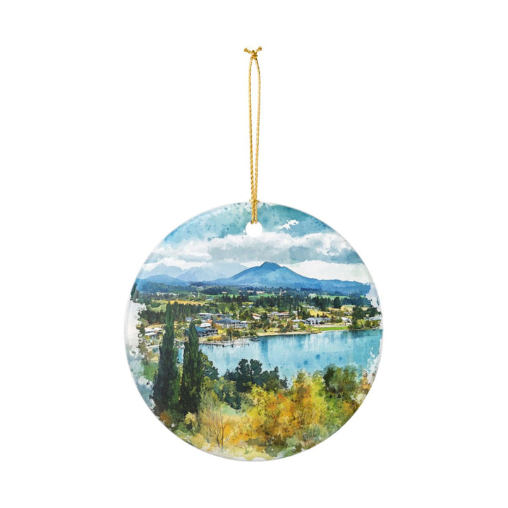 Taupo New Zealand Ornament: Unique Taupo Souvenir, Taupo New Zealand Xmas Decor, and Authentic Taupo Gift