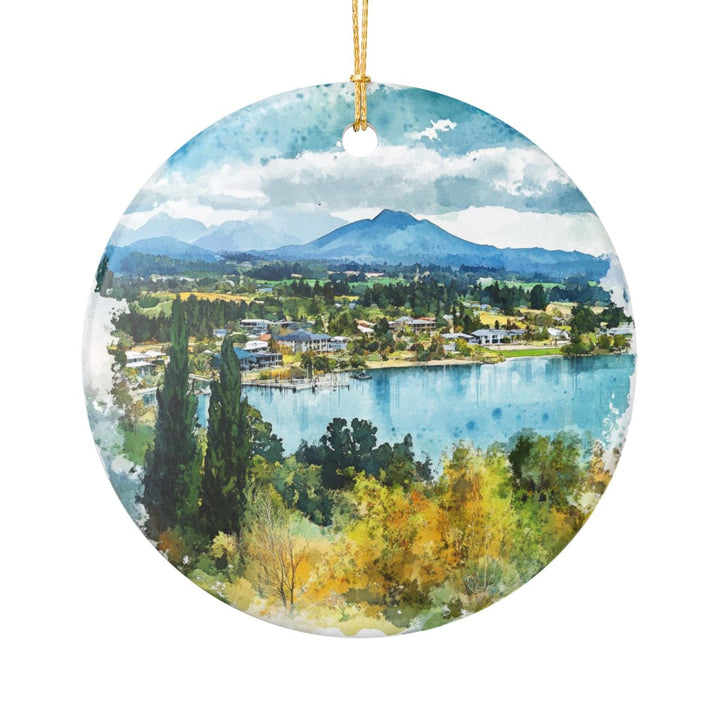 Taupo New Zealand Ornament: Unique Taupo Souvenir, Taupo New Zealand Xmas Decor, and Authentic Taupo Gift