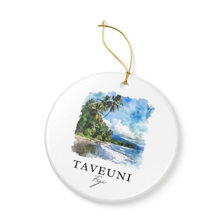 Taveuni Fiji Ornament: Unique Taveuni Fiji Souvenir, Taveuni Fiji Xmas Decor, and Authentic Taveuni Fiji Gift