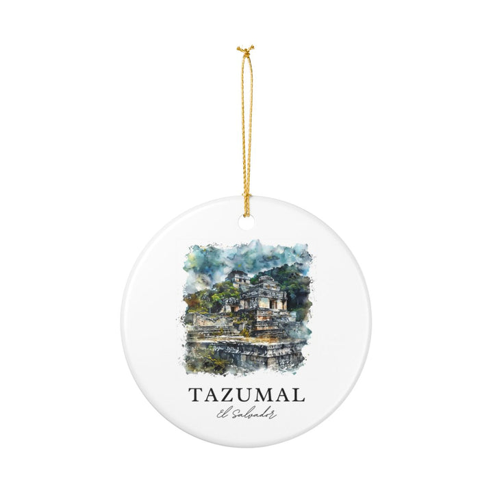 Tazumal El Salvador Ornament: Unique Tazumal El Salvador Souvenir, Tazumal El Salvador Xmas Decor, and Authentic Tazumal El Salvador Gift