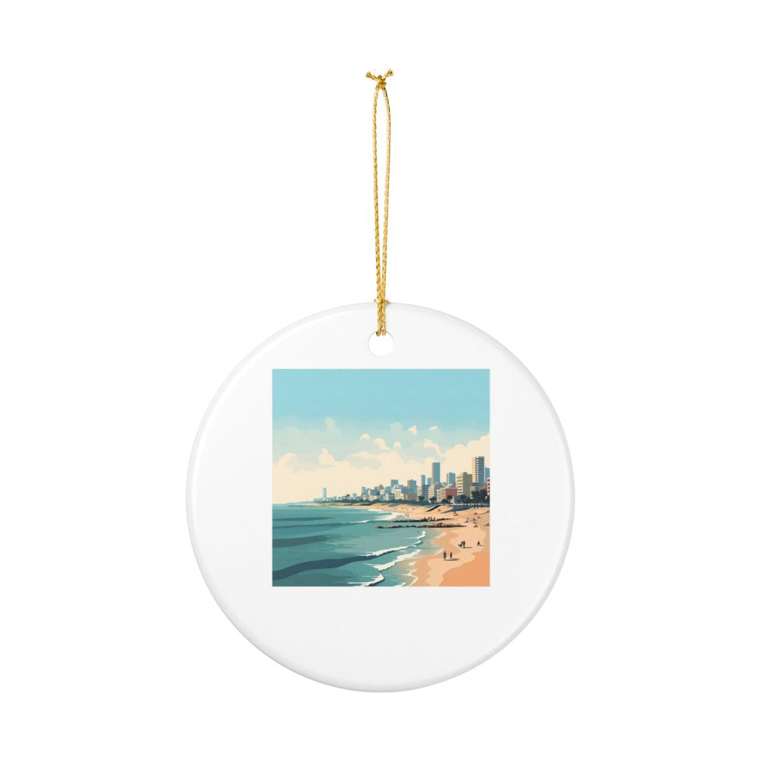 Tel Aviv Israel Ornament: Unique Tel Aviv Souvenir, Tel Aviv Israel Xmas Decor, and Authentic Tel Aviv Gift