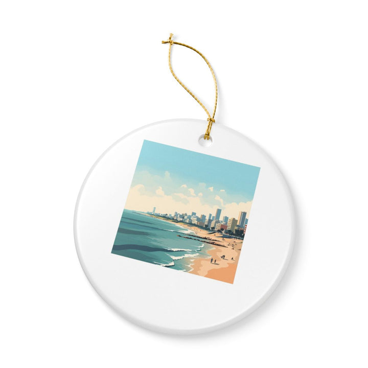 Tel Aviv Israel Ornament: Unique Tel Aviv Souvenir, Tel Aviv Israel Xmas Decor, and Authentic Tel Aviv Gift