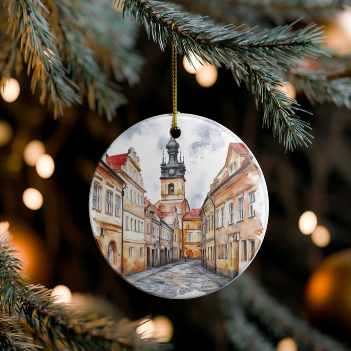 Telc Czech Republic Ornament: Unique Telc Souvenir, Telc Czech Republic Xmas Decor, and Authentic Telc Gift