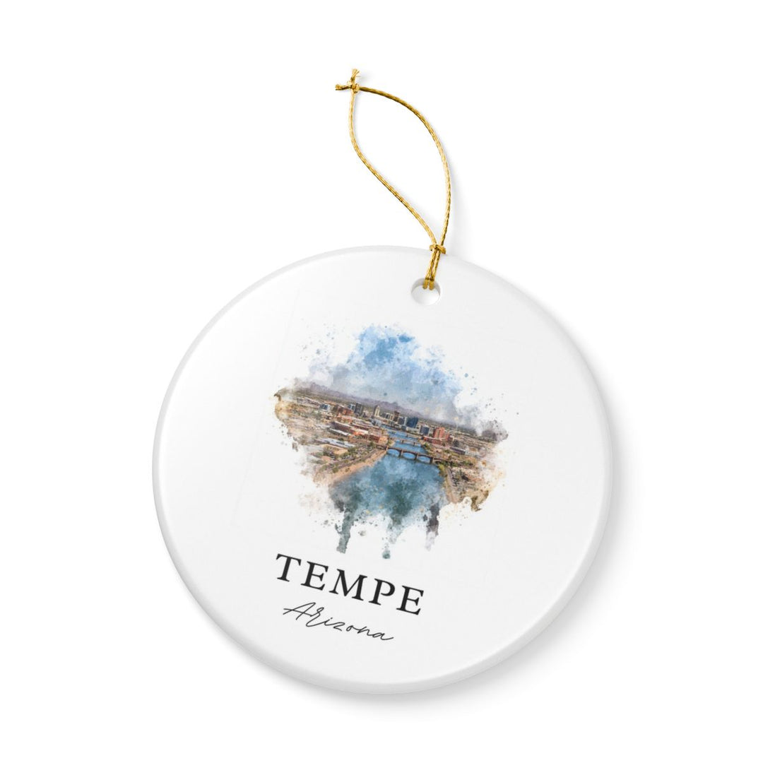Tempe Arizona Ornament: Unique Tempe Arizona Souvenir, Tempe Arizona Xmas Decor, and Authentic Tempe Arizona Gift