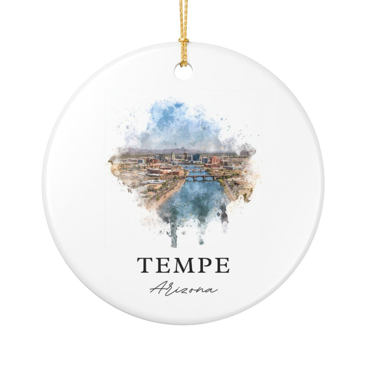 Tempe Arizona Ornament: Unique Tempe Arizona Souvenir, Tempe Arizona Xmas Decor, and Authentic Tempe Arizona Gift