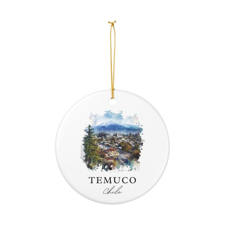 Temuco Chile Ornament: Unique Temuco Souvenir, Temuco Chile Xmas Decor, and Authentic Temuco Gift
