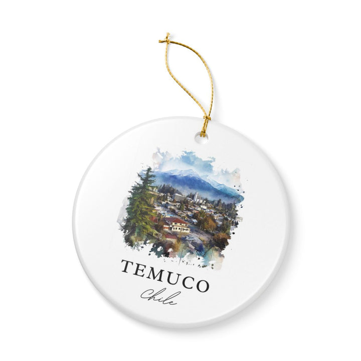 Temuco Chile Ornament: Unique Temuco Souvenir, Temuco Chile Xmas Decor, and Authentic Temuco Gift