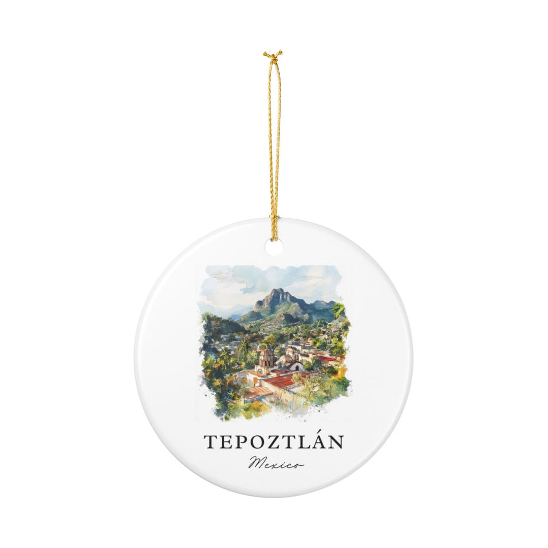 Tepoztlán Mexico Ornament: Unique Tepoztlán Souvenir, Tepoztlán Mexico Xmas Decor, and Authentic Tepoztlán Gift
