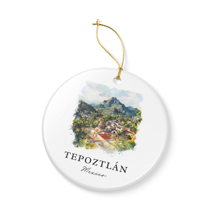 Tepoztlán Mexico Ornament: Unique Tepoztlán Souvenir, Tepoztlán Mexico Xmas Decor, and Authentic Tepoztlán Gift