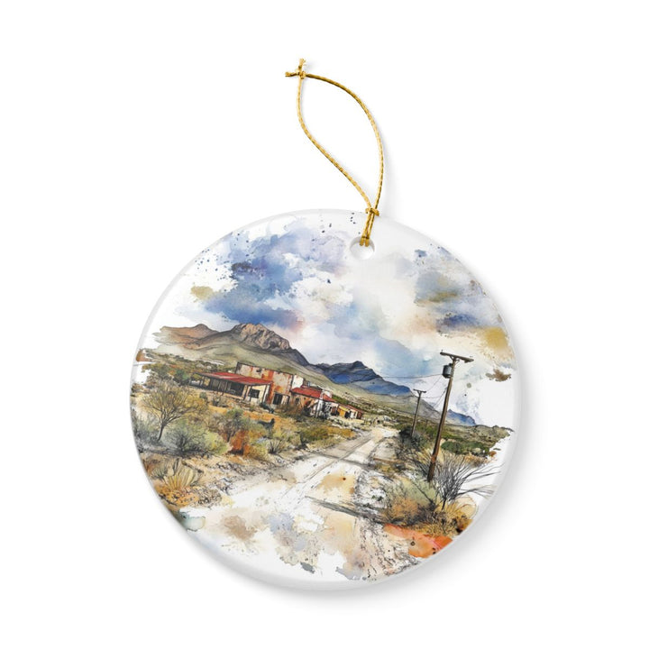 Terlingua Texas USA Ornament: Unique Terlingua Souvenir, Terlingua Texas Xmas Decor, and Authentic Terlingua Gift