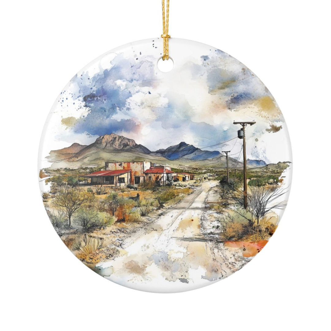 Terlingua Texas USA Ornament: Unique Terlingua Souvenir, Terlingua Texas Xmas Decor, and Authentic Terlingua Gift