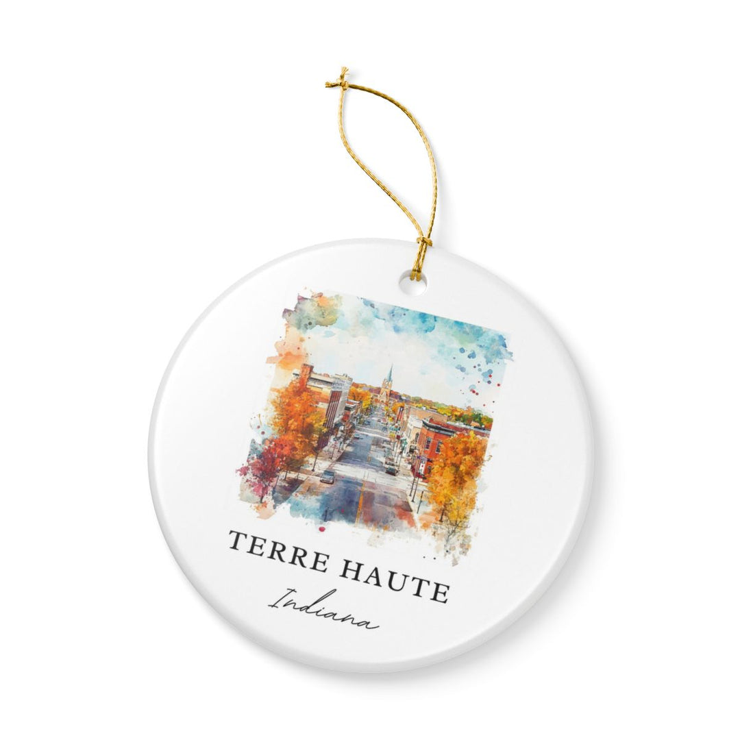 Terre Haute Ornament: Unique Terre Haute Souvenir, Terre Haute Xmas Decor, and Authentic Terre Haute Gift