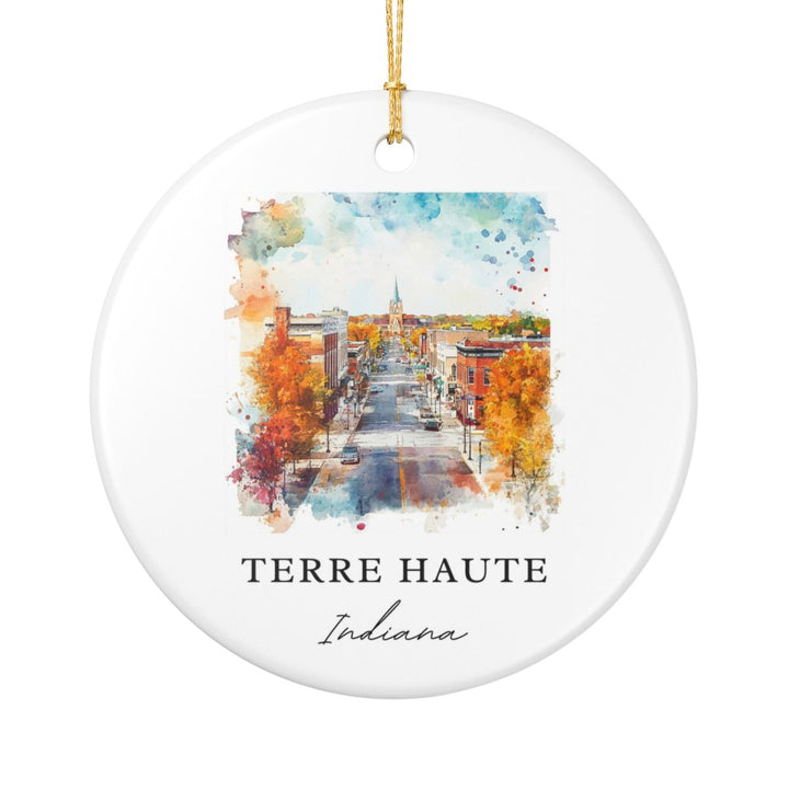 Terre Haute Ornament: Unique Terre Haute Souvenir, Terre Haute Xmas Decor, and Authentic Terre Haute Gift