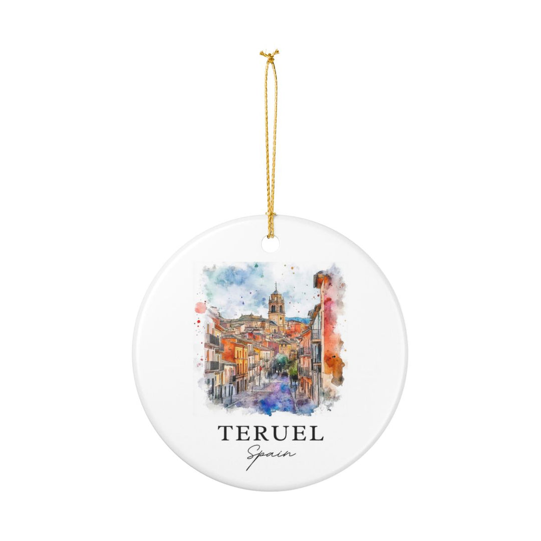 Teruel Spain Ornament: Unique Teruel Souvenir, Teruel Spain Xmas Decor, and Authentic Teruel Gift