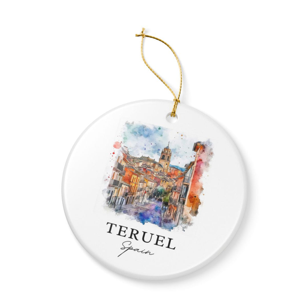 Teruel Spain Ornament: Unique Teruel Souvenir, Teruel Spain Xmas Decor, and Authentic Teruel Gift