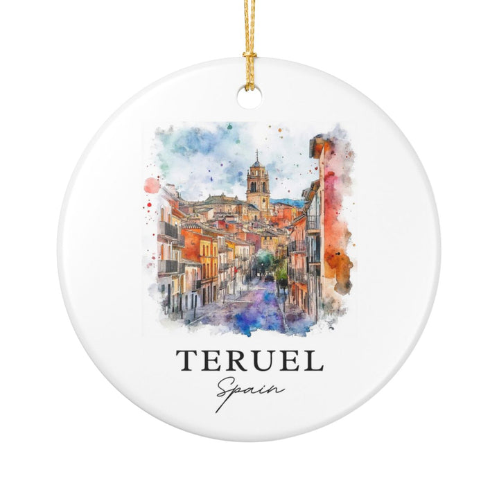 Teruel Spain Ornament: Unique Teruel Souvenir, Teruel Spain Xmas Decor, and Authentic Teruel Gift