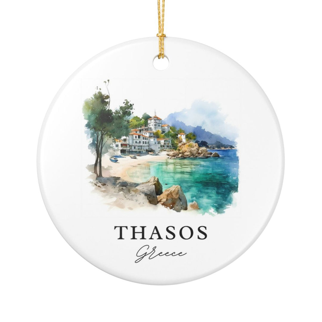 Thasos Greece Ornament: Unique Thasos Souvenir, Thasos Greece Xmas Decor, and Authentic Thasos Gift