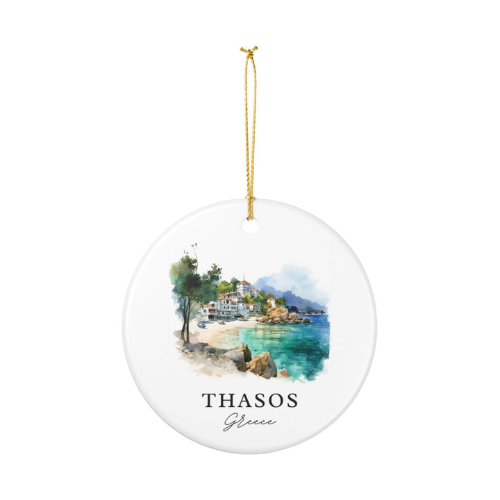 Thasos Greece Ornament: Unique Thasos Souvenir, Thasos Greece Xmas Decor, and Authentic Thasos Gift