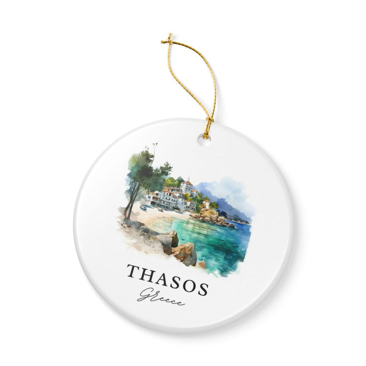 Thasos Greece Ornament: Unique Thasos Souvenir, Thasos Greece Xmas Decor, and Authentic Thasos Gift