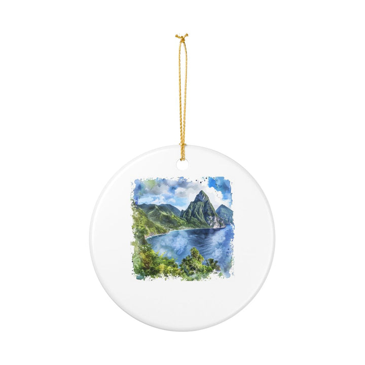 The Pitons St Lucia Ornament: Unique The Pitons Souvenir, The Pitons St Lucia Xmas Decor, and Authentic The Pitons Gift