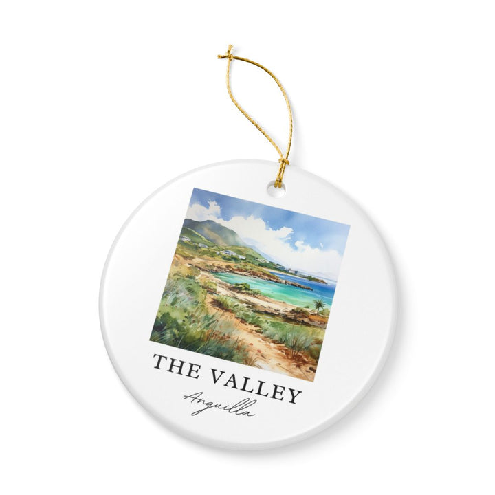 The Valley Anguilla Ornament: Unique The Valley Anguilla Souvenir, The Valley Anguilla Xmas Decor, and Authentic The Valley Anguilla Gift